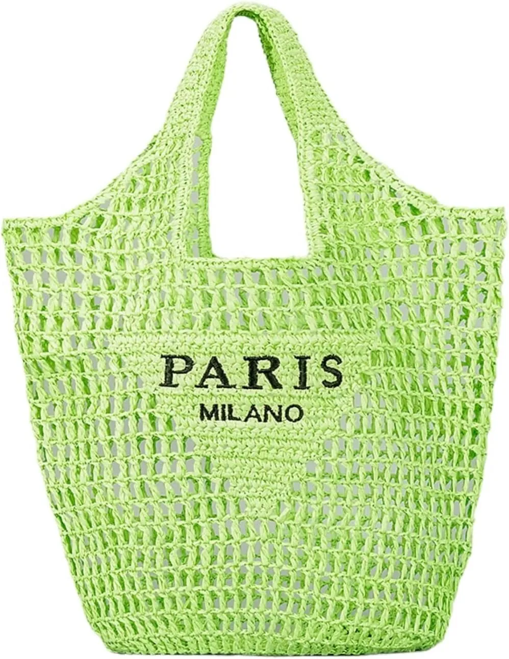 Straw Woven Bag Women’s Beach Bag Fashion Crochet Shoulder Bag Hobo Bag Foldable Tote Bag for Holiday Picnic