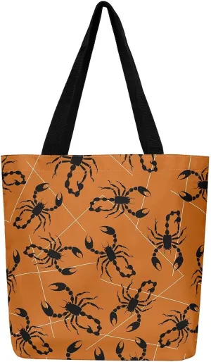 Sugar Skull Canvas Tote Bag for Women,Boho Floral Gym Bag Gothic Bone Goth Halloween Skeleton Bags