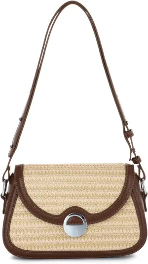 Summer Beach Straw Bags for Women 2025, Woven Shoulder Bag Trendy Vacation Handbags Crossbody Purses