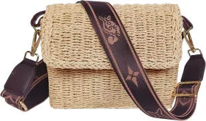 Summer Travel Holiday Vacation Crossbody Bag Women's Straw Woven Beach Bag Shoulder Bag Phone Wallet Purse
