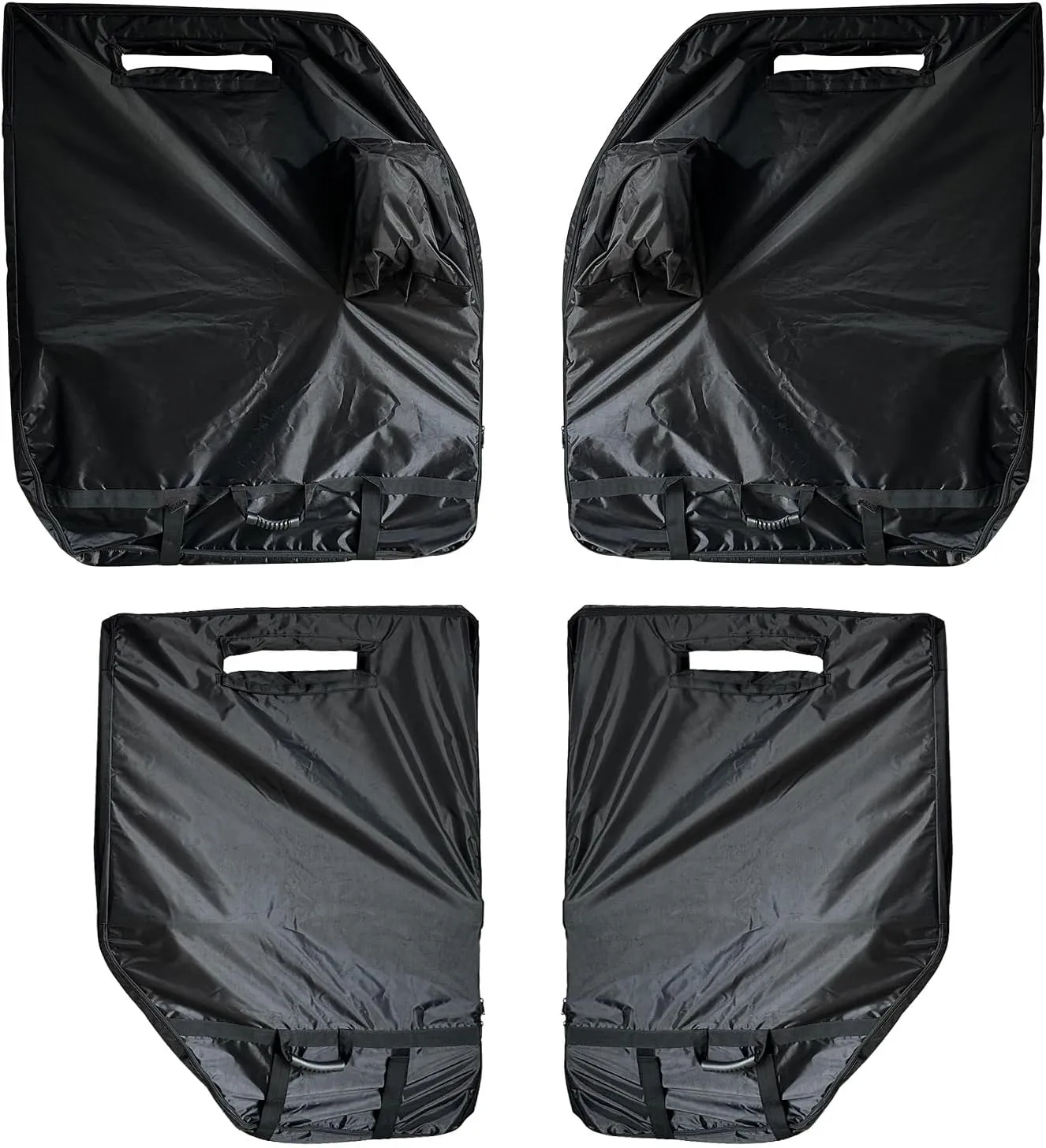 SUNPIE Door Storage Bags Hanger Design Car Door Storage Cover Compatible with 1976-2024 Wrangler JK JL JKU JLU YJ TJ Gladiator Doo-r Cover (4 Doors)