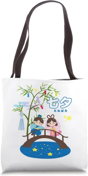 Tanabata, Milky Way, Kimono, Japanese festival,Cute, Star, Tote Bag