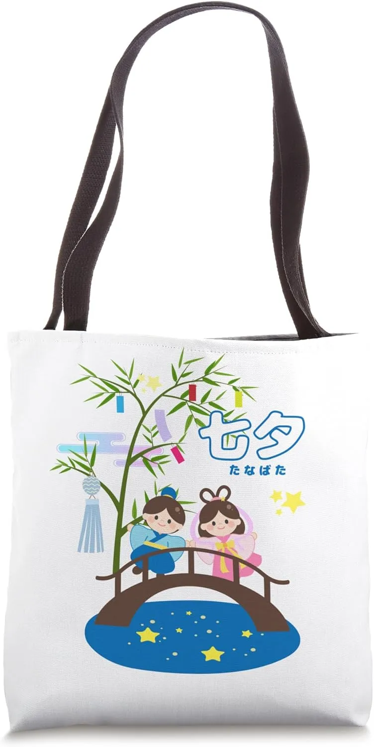 Tanabata, Milky Way, Kimono, Japanese festival,Cute, Star, Tote Bag