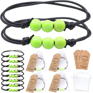 Tennis Party Favors 24 Pack Tennis Goodie Bag With Thank You Kraft Tags and White Gift Bags for Sports Birthday Party Gifts Tennis Team Player Prizes