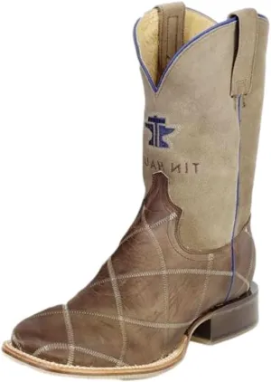 Tin Haul Men's Diamondback Western Boot Broad Square Toe - 14-020-0101-5060 BR 13 D(M) US Brown