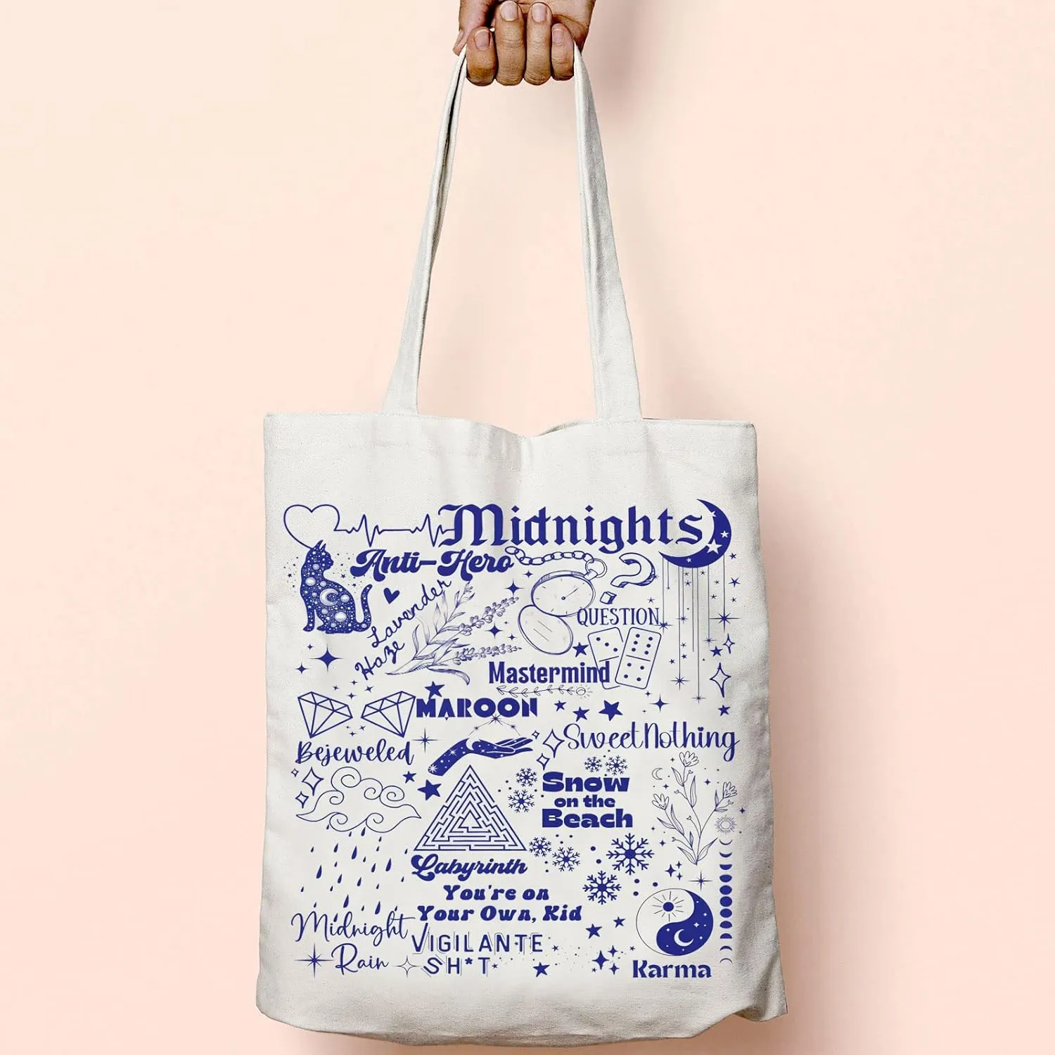 TOBGBE Singer Fan Gift Album Name Inspired Tour Concert Tote Bags Music Lover Merchandise Song Lyric Gift