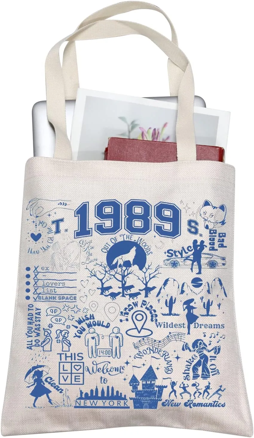 TOBGBE Singer Fan Gift Album Name Inspired Tour Concert Tote Bags Music Lover Merchandise Song Lyric Gift
