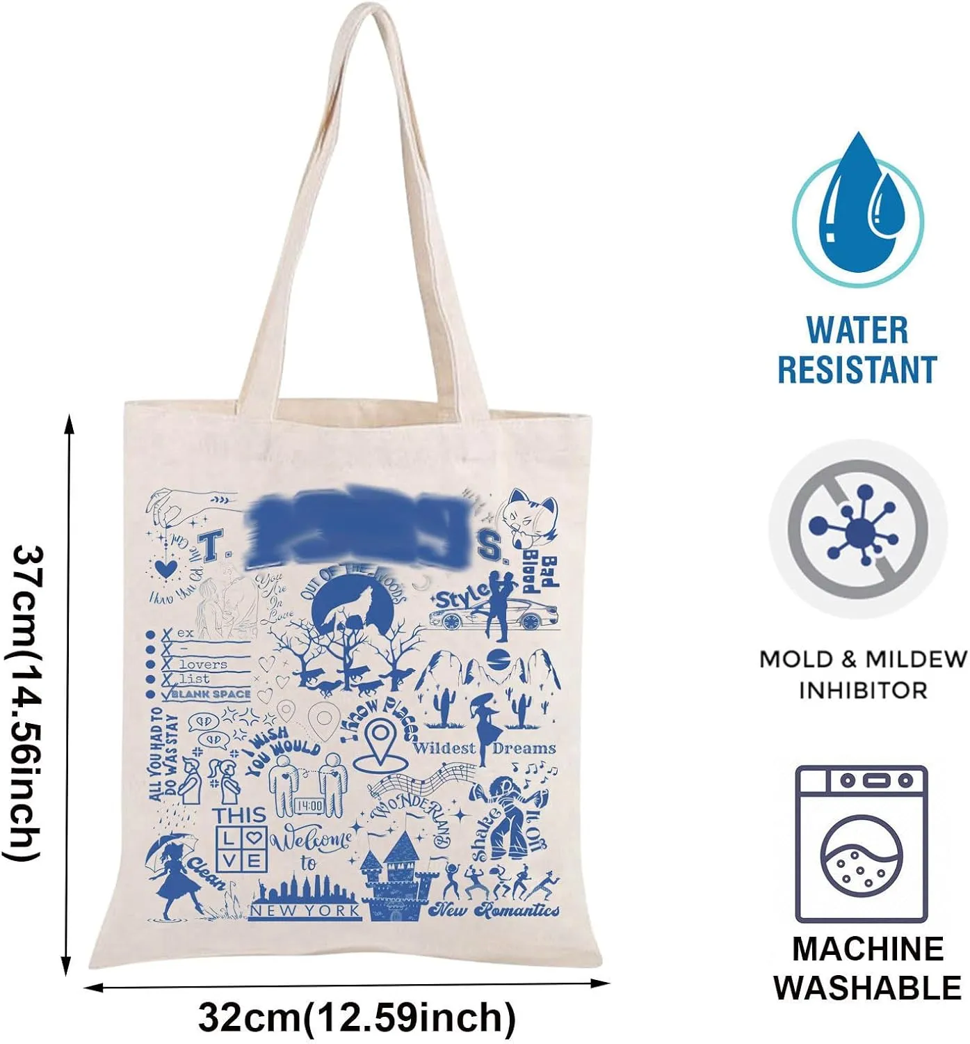 TOBGBE Singer Fan Gift Album Name Inspired Tour Concert Tote Bags Music Lover Merchandise Song Lyric Gift