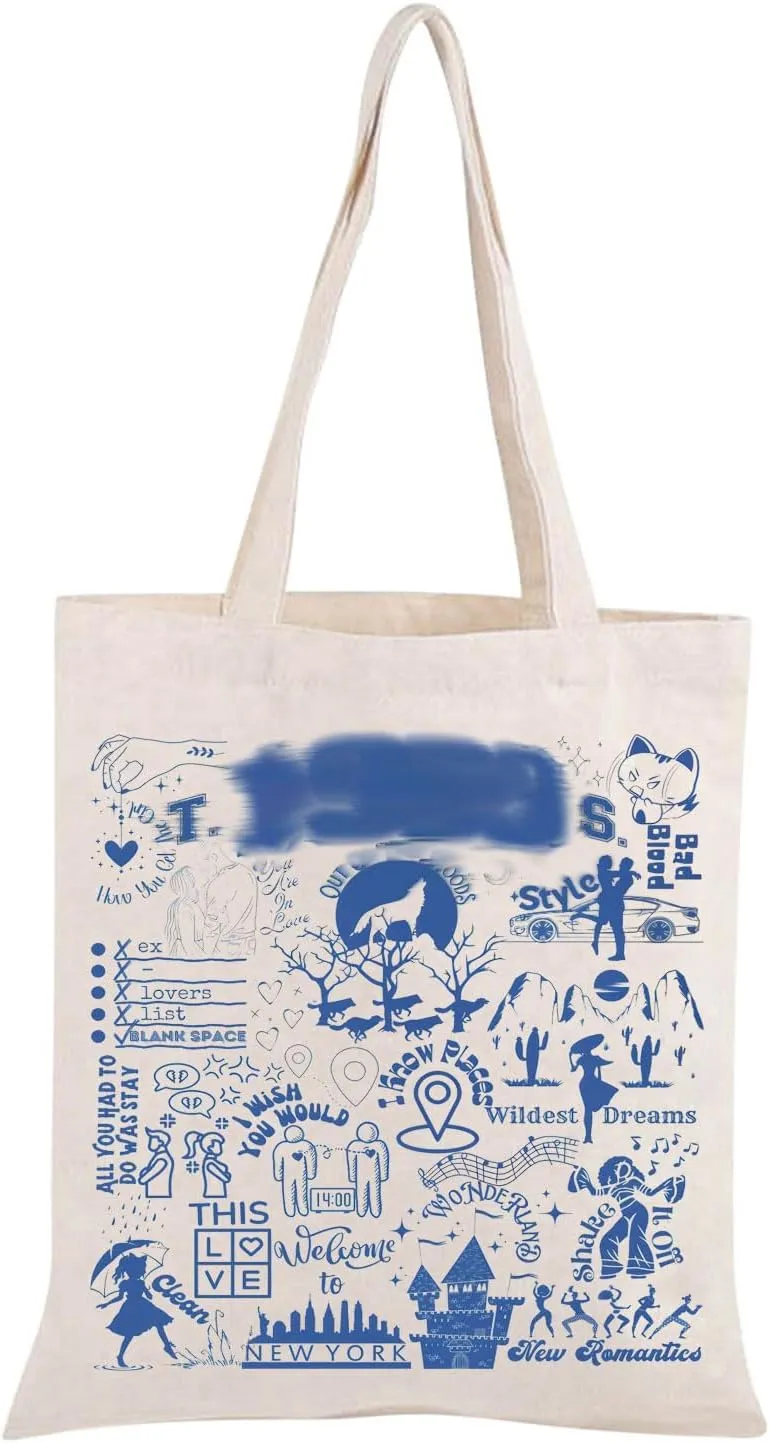 TOBGBE Singer Fan Gift Album Name Inspired Tour Concert Tote Bags Music Lover Merchandise Song Lyric Gift