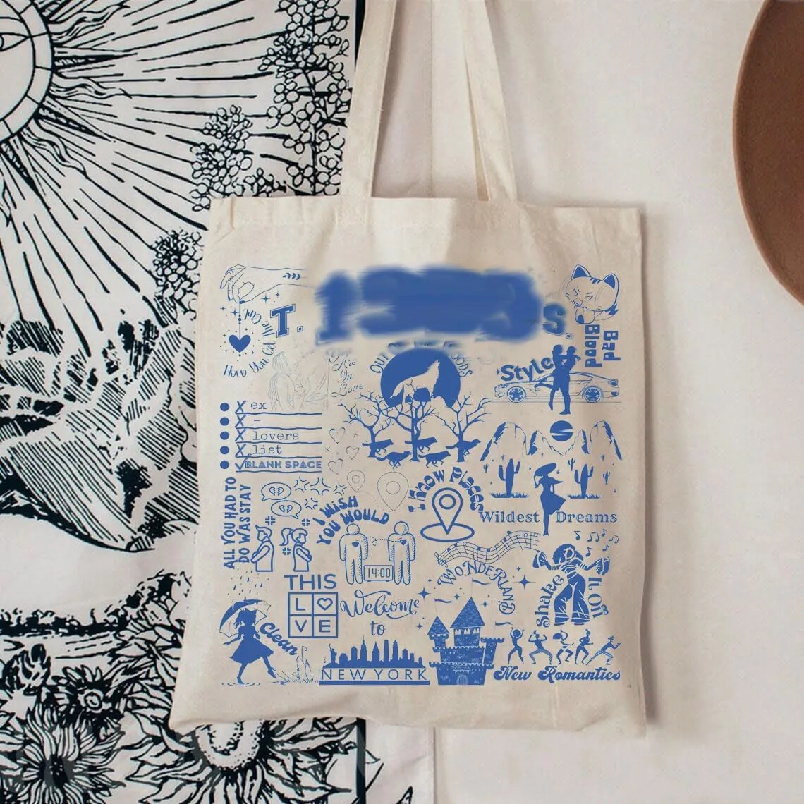 TOBGBE Singer Fan Gift Album Name Inspired Tour Concert Tote Bags Music Lover Merchandise Song Lyric Gift
