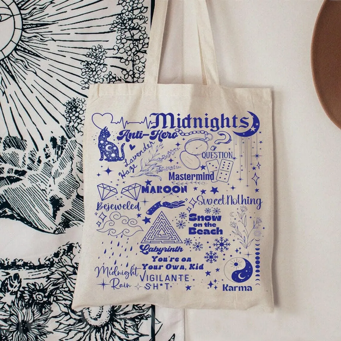 TOBGBE Singer Fan Gift Album Name Inspired Tour Concert Tote Bags Music Lover Merchandise Song Lyric Gift