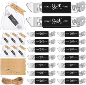 Tondiamo 30 Set Housewarming Party Favors Magnetic Sweet Home Bottle Opener Multifunctional Jar Can Opener Thank You Gift Tags with Organza Bags Twine for Real Estate Agent New Home Souvenirs