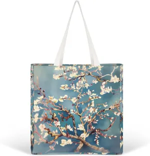 Tote Bag Laptop Handbag Bird Parrot Painting Grocery Bag Canvas Shoulder Bag Crossbody Bag for Travel