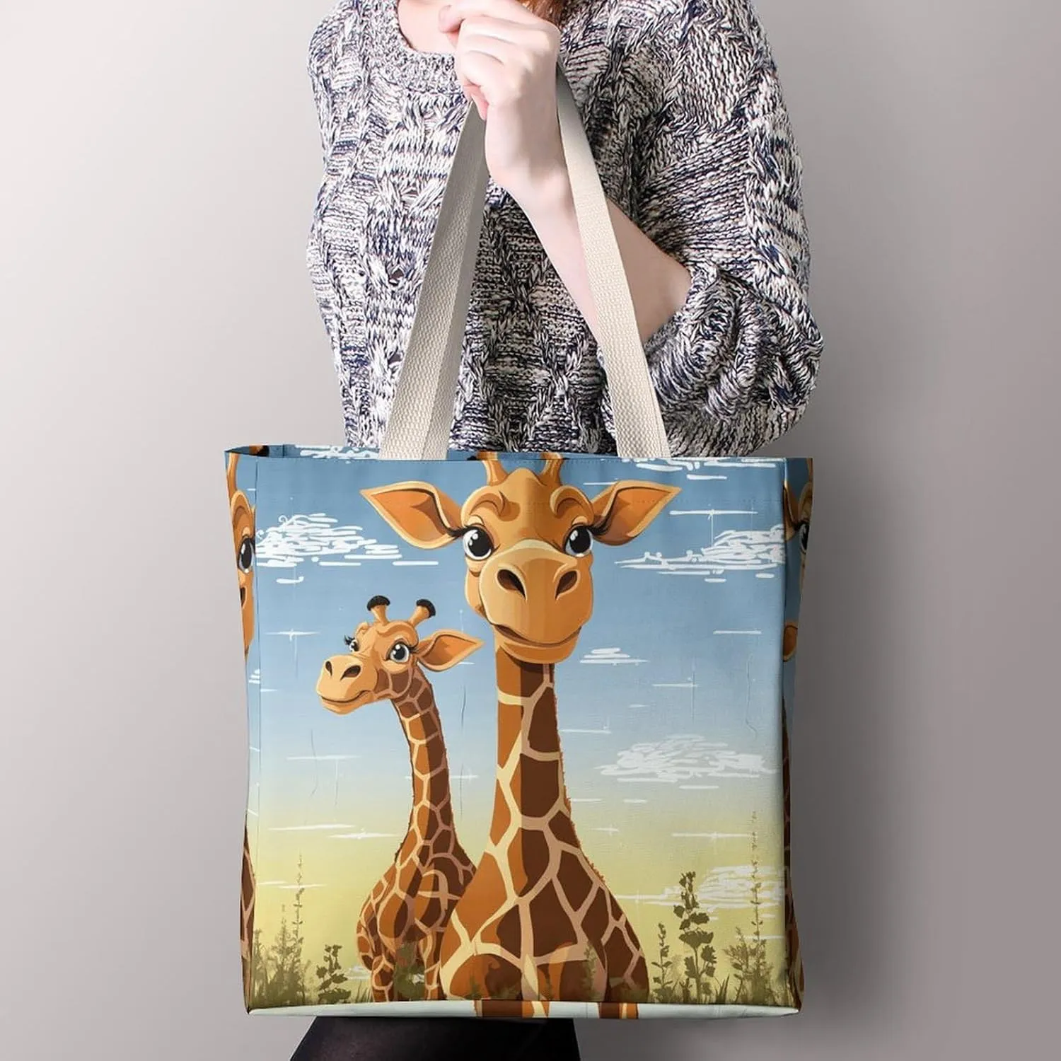 Tote Bag Laptop Handbag Glowing Zebra Grocery Bag Canvas Shoulder Bag Crossbody Bag for Travel
