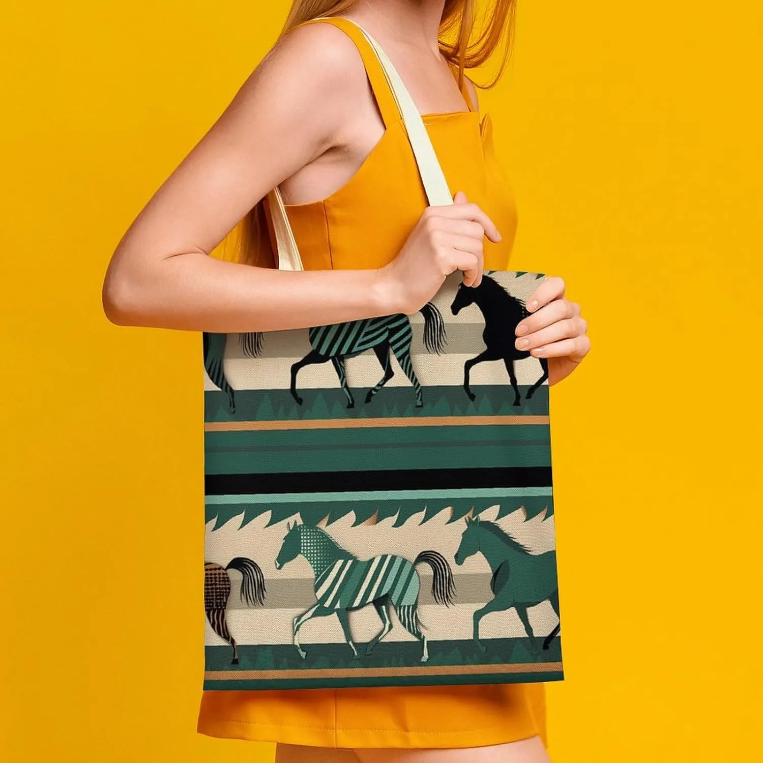 Tote Bag Laptop Handbag Gray Animals Grocery Bag Canvas Shoulder Bag Crossbody Bag for Travel