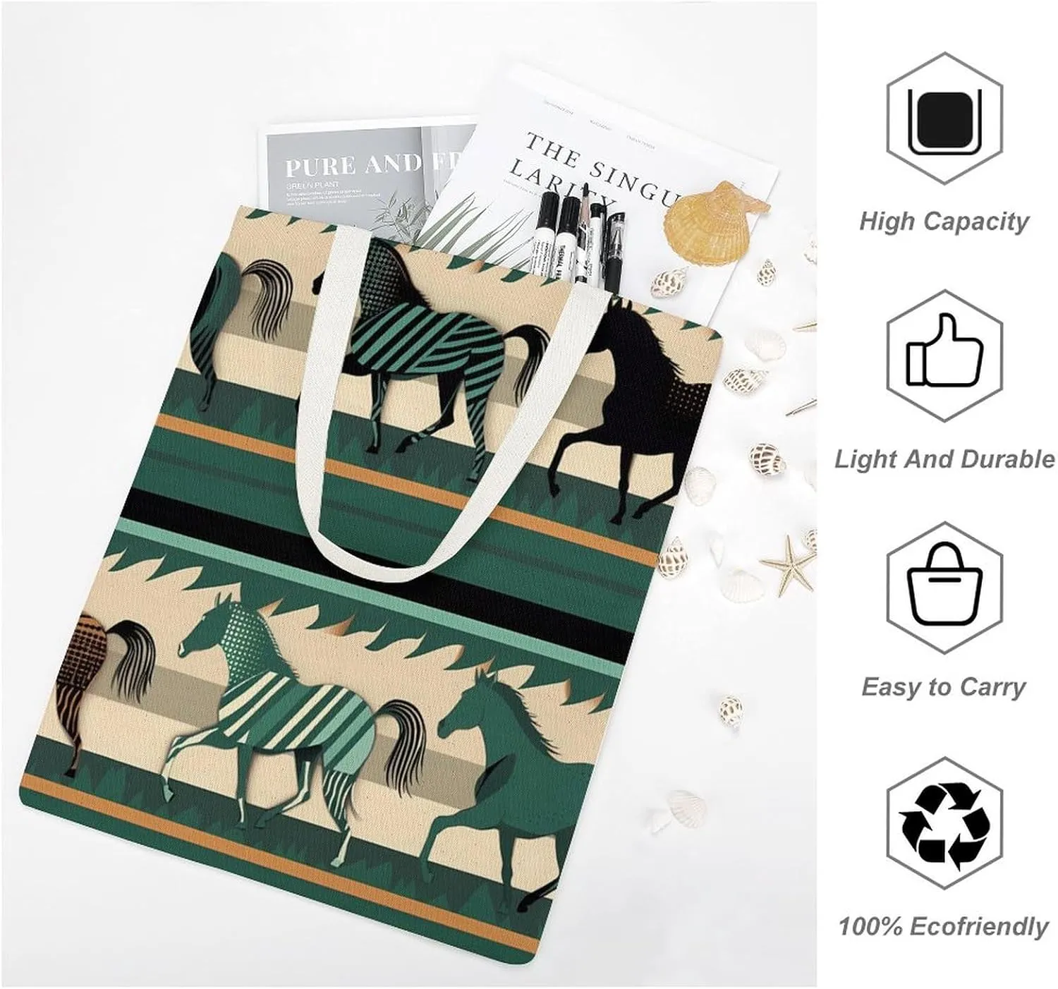 Tote Bag Laptop Handbag Gray Animals Grocery Bag Canvas Shoulder Bag Crossbody Bag for Travel