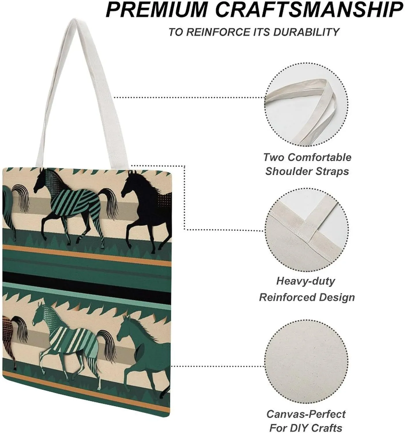 Tote Bag Laptop Handbag Gray Animals Grocery Bag Canvas Shoulder Bag Crossbody Bag for Travel