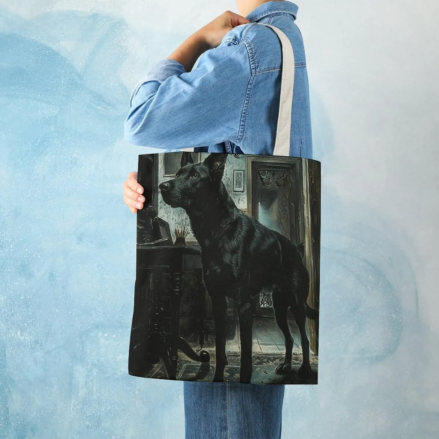 Tote Bag Laptop Handbag Hand Drawn Butterfly Grocery Bag Canvas Shoulder Bag Crossbody Bag for Travel