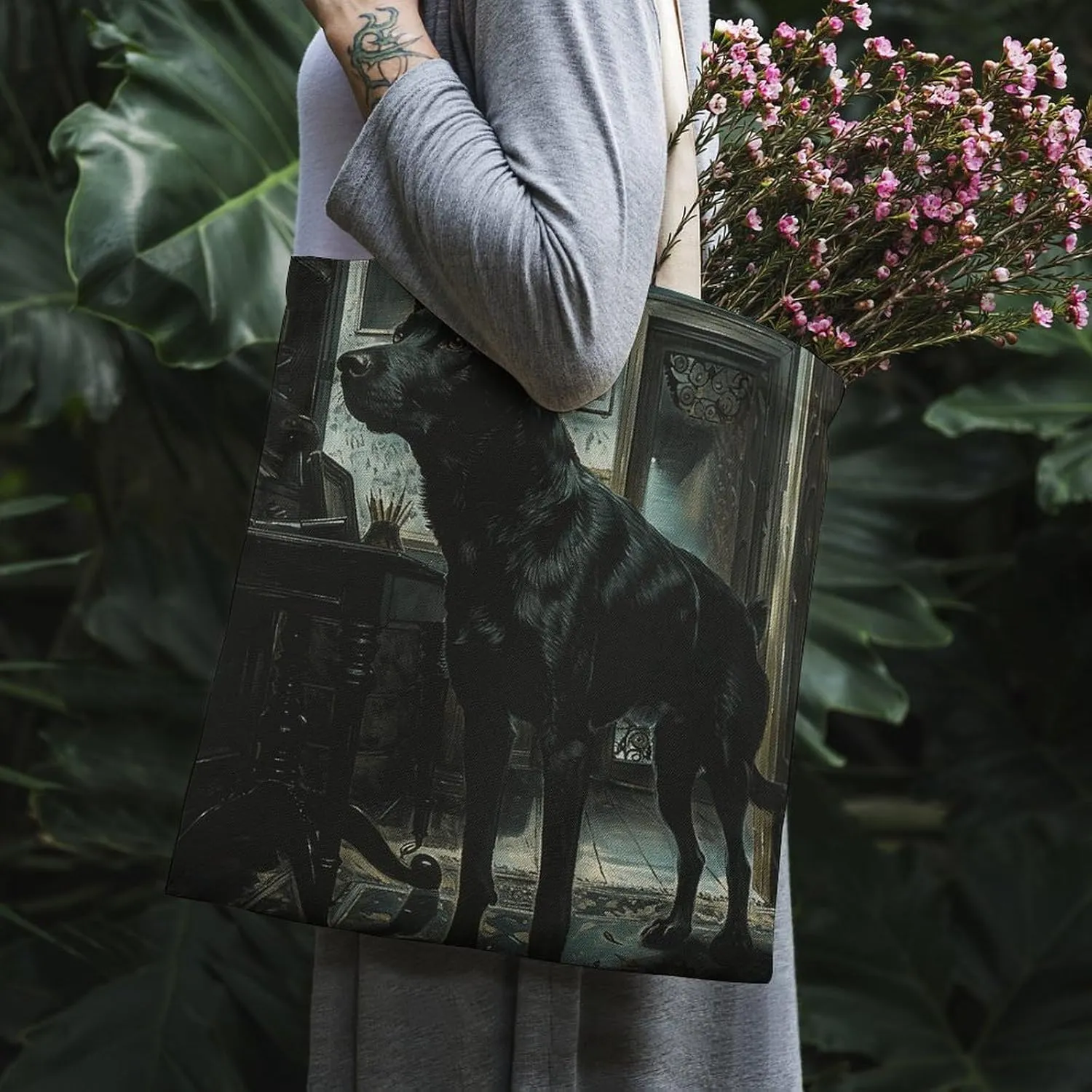 Tote Bag Laptop Handbag Hand Drawn Butterfly Grocery Bag Canvas Shoulder Bag Crossbody Bag for Travel