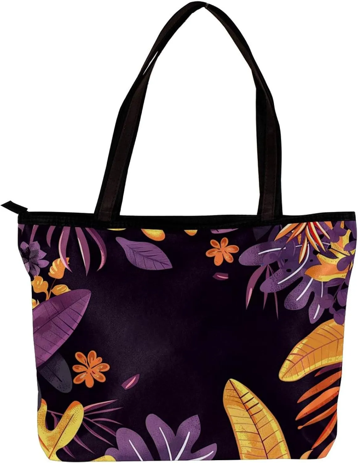 Tote Bags, Large Tote Bags for Women, Tote Bag with Zipper, Summer Nautical Anchor Starfish, Tote Bags Women