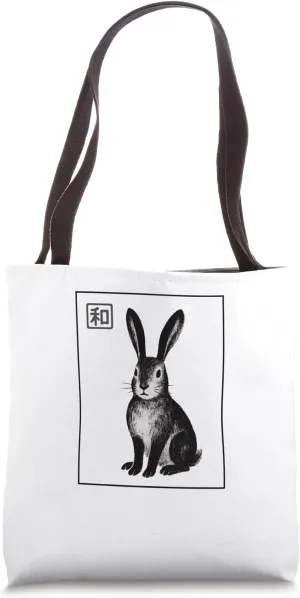 Traditional Japanese art image of a Hare Tote Bag