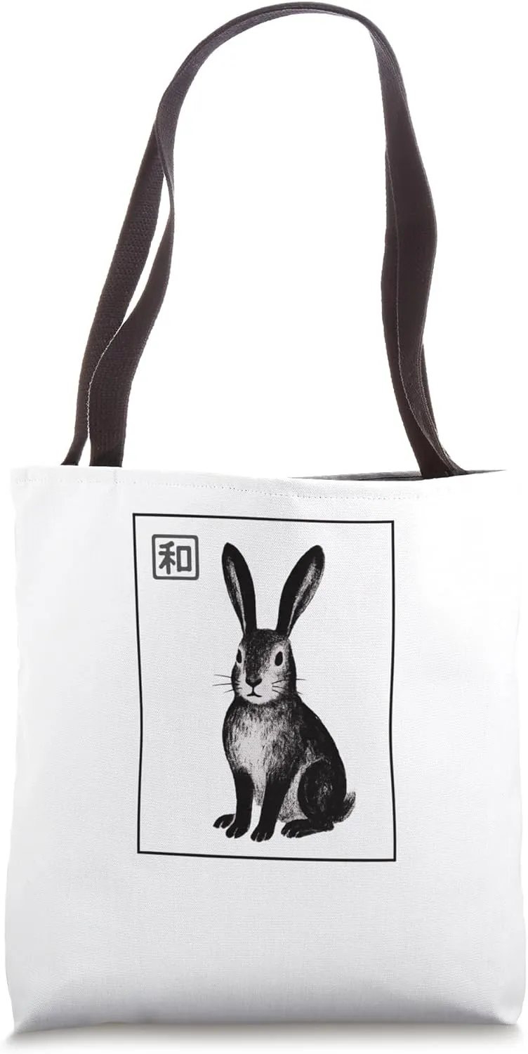 Traditional Japanese art image of a Hare Tote Bag