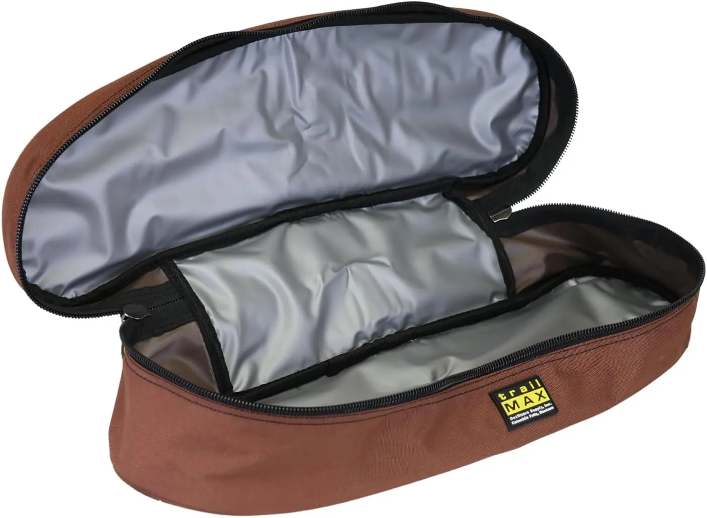 TrailMax Horse Saddlebag; Double-Stitched, 600-D Polyester Saddle Bag, Saddle Bag for Trail Riding, Vinyl Lined for Shape and Easy Clean; Saddle Bags for Horses; Brown