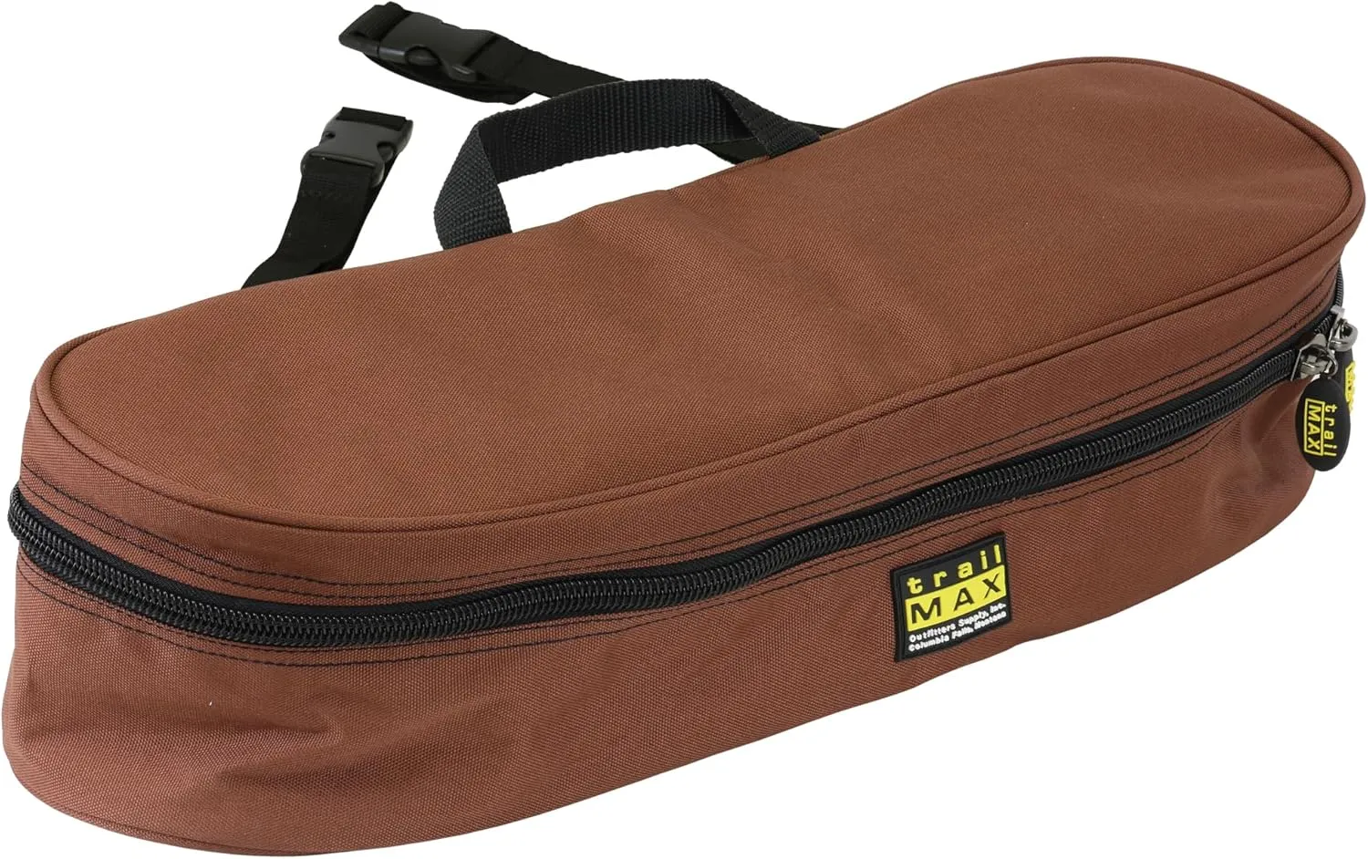 TrailMax Horse Saddlebag; Double-Stitched, 600-D Polyester Saddle Bag, Saddle Bag for Trail Riding, Vinyl Lined for Shape and Easy Clean; Saddle Bags for Horses; Brown