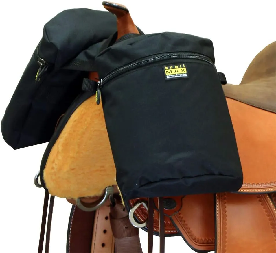 TrailMax Large Horn Saddle Bags; Horn Saddle Bags for Horses; Trail Riding Saddle Bags for Western & Endurance Saddles; Double-Stitched, 600-Denier Poly Saddle Bags