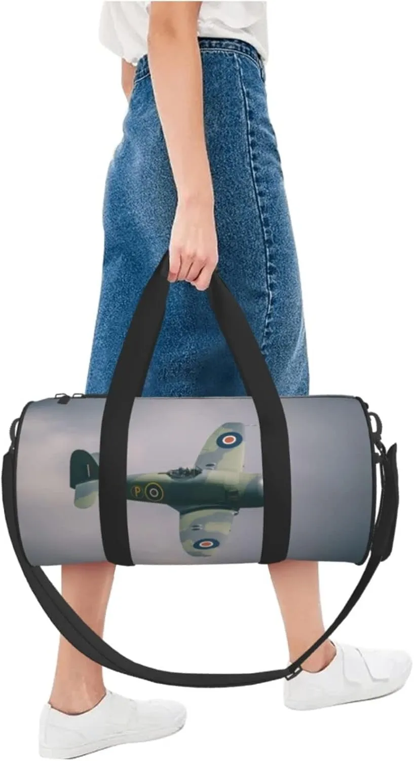 Travel Duffle Bag for Men Women, Wing Sky Fly Airplane Aircraft Duffle Bags for Sport Gym Overnight Luggage
