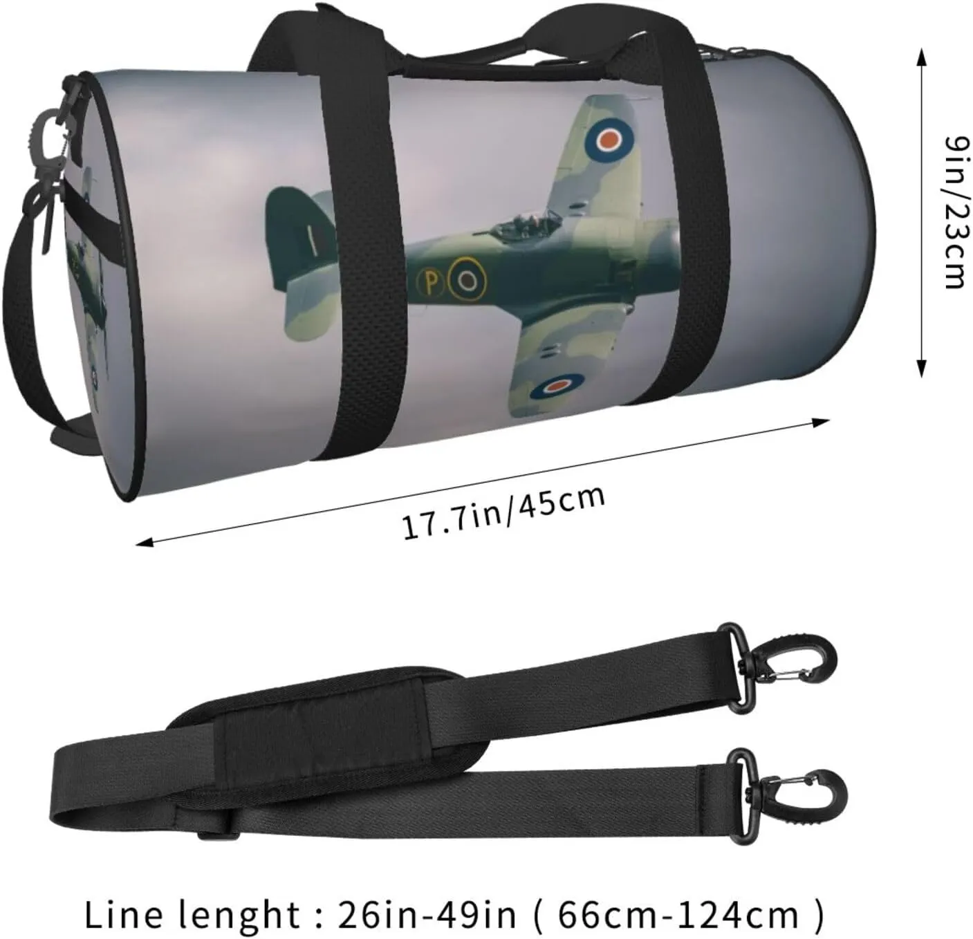 Travel Duffle Bag for Men Women, Wing Sky Fly Airplane Aircraft Duffle Bags for Sport Gym Overnight Luggage