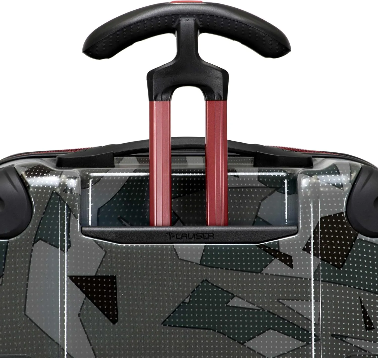 Traveler's Choice Maxporter II Hardside Polycarbonate Suitcase with Spinner Wheels, Gray Camo, 22" Carry-On Luggage