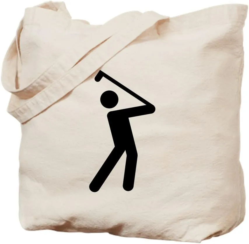 Truly Teague Tote Bag Golf Stroke Swing Traffic Symbol