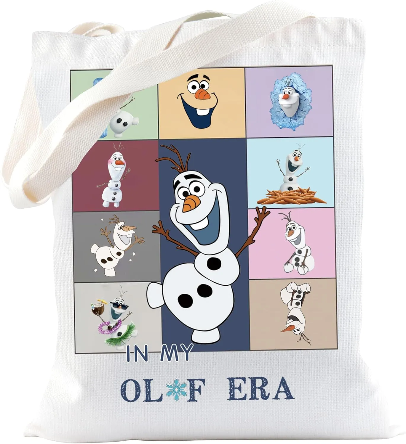 TSOTMO Snowman Tote Bag Snow Movie Merch In My Snow Era Reusable Bag for Cartoon Lovers Snowman Fans Gift