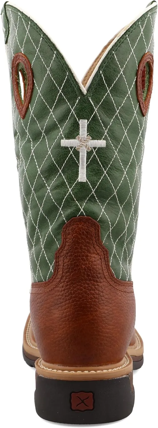 Twisted X Men's 11" Pull On Work Boot, Moc Toe Nano Toe with CellStretch