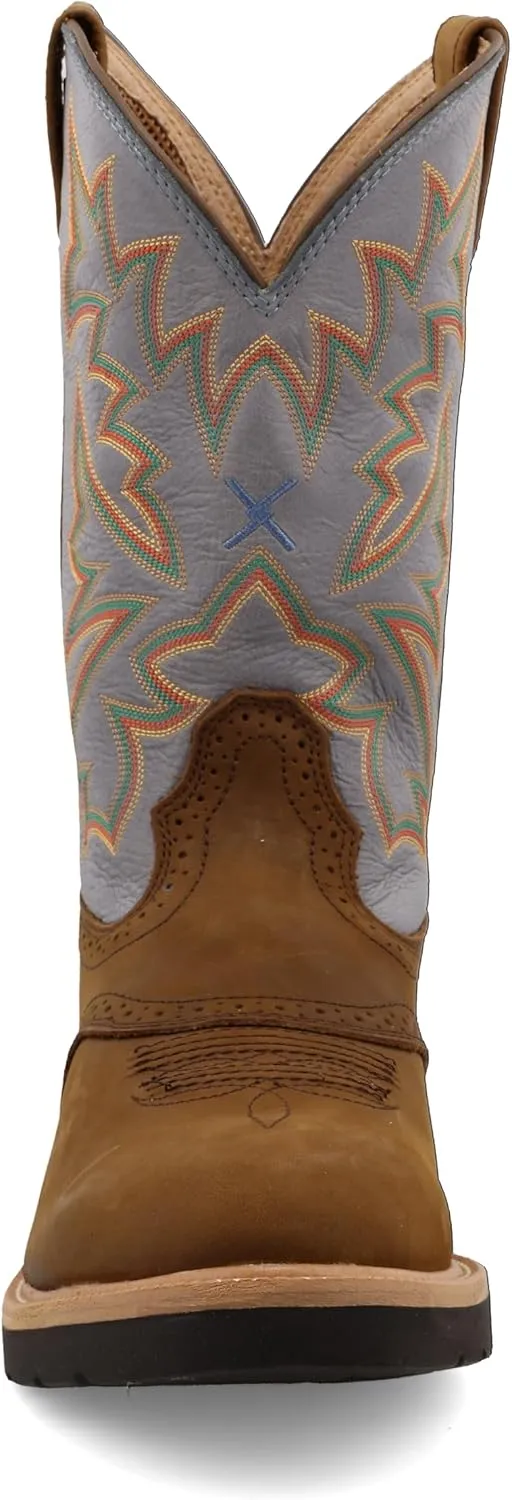 Twisted X Men's 12" Western Work Boot, Round Toe