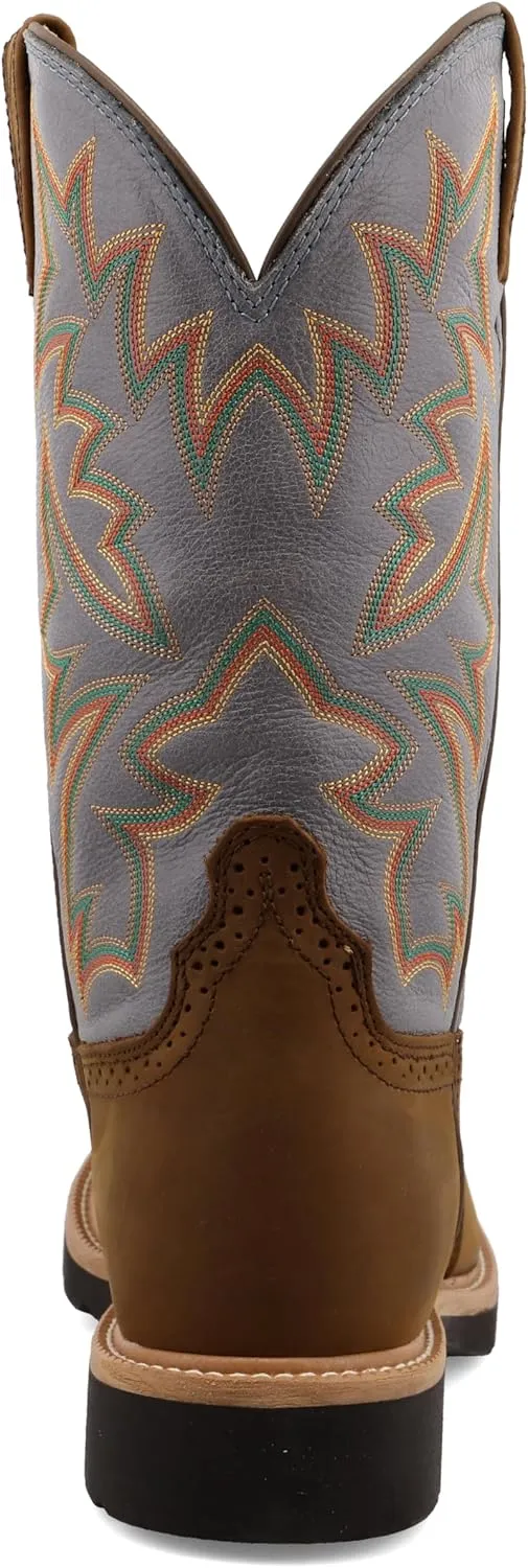 Twisted X Men's 12" Western Work Boot, Round Toe