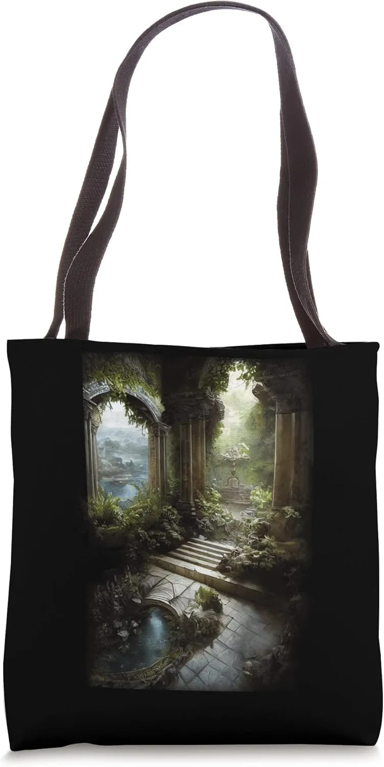 Uncharted Environment Art Inside Temple Fresco The Creation Tote Bag