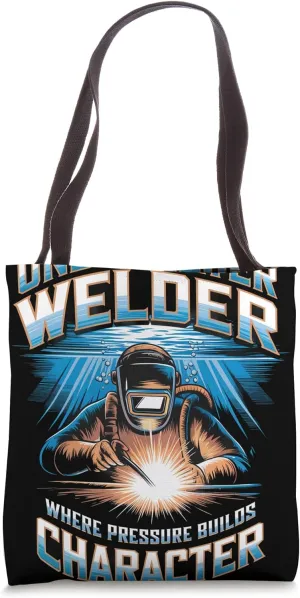 Underwater Welder Where Pressure Builds Character Welding Tote Bag
