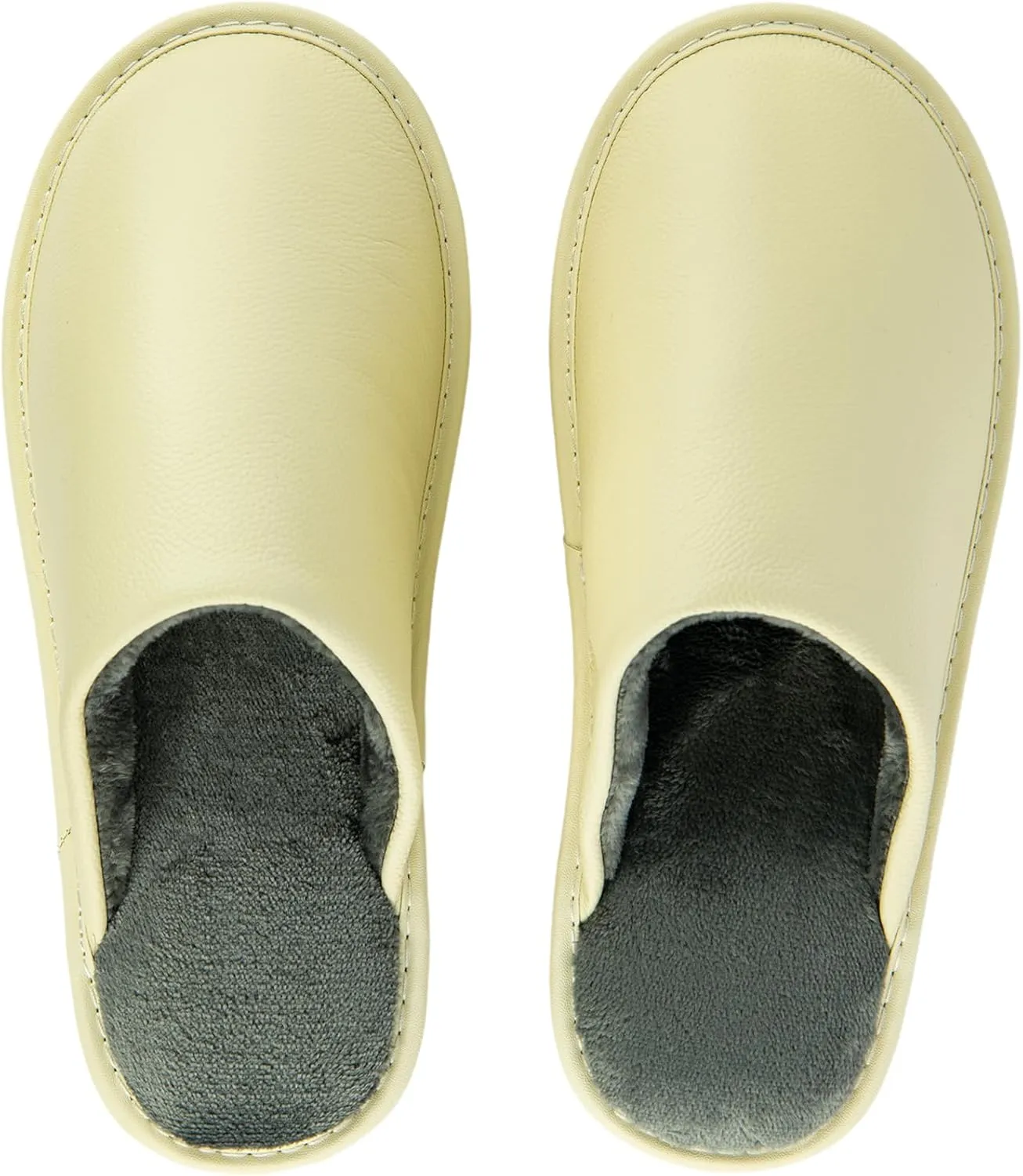 Unisex Genuine Leather House Slippers for Men and Women, Indoor Slip-On Slippers, Non-Slip Sole, Soft Lining, Comfortable and Durable Home Shoes