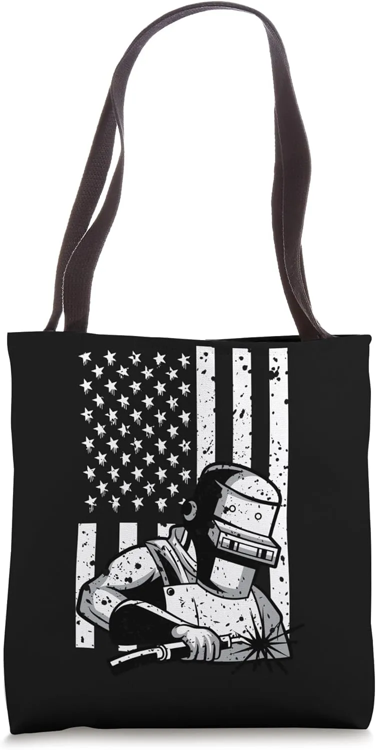 USA American Welding Worker Metalworking Lover Welder Tote Bag