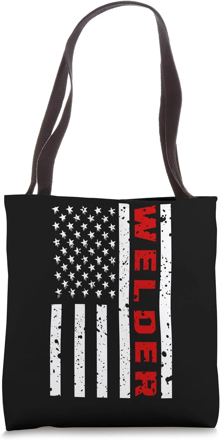 USA American Welding Worker Metalworking Lover Welder Tote Bag