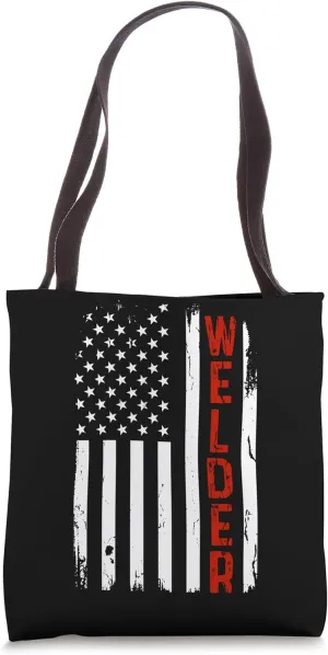 USA American Welding Worker Metalworking Lover Welder Tote Bag