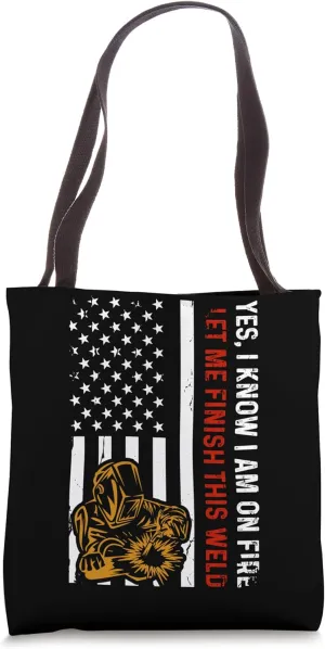 USA American Welding Worker Metalworking Lover Welder Tote Bag