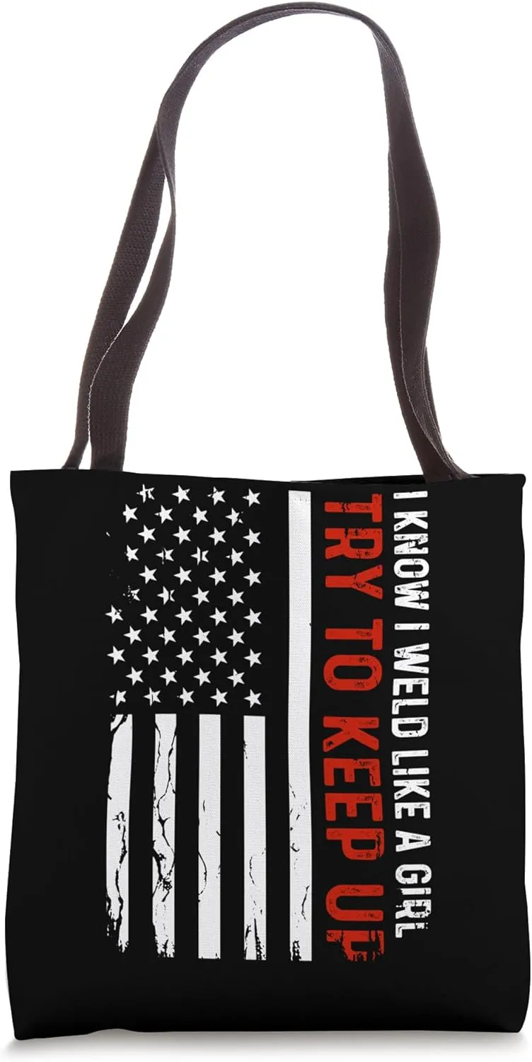USA American Welding Worker Metalworking Lover Welder Tote Bag