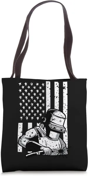 USA American Welding Worker Metalworking Lover Welder Tote Bag