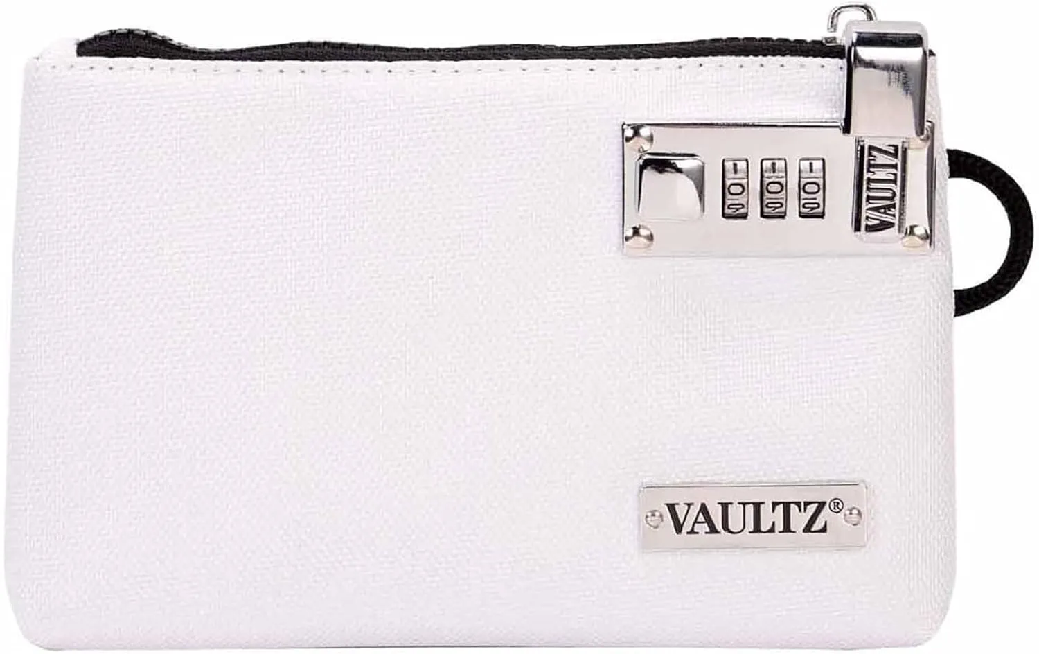 Vaultz Money Bag with Lock - 7 x 10 Inch, Men & Women's Locking Accessories Pouch for Cash, Bank Deposits, Wallet, Medicine, Phone and Credit Cards - WHITE