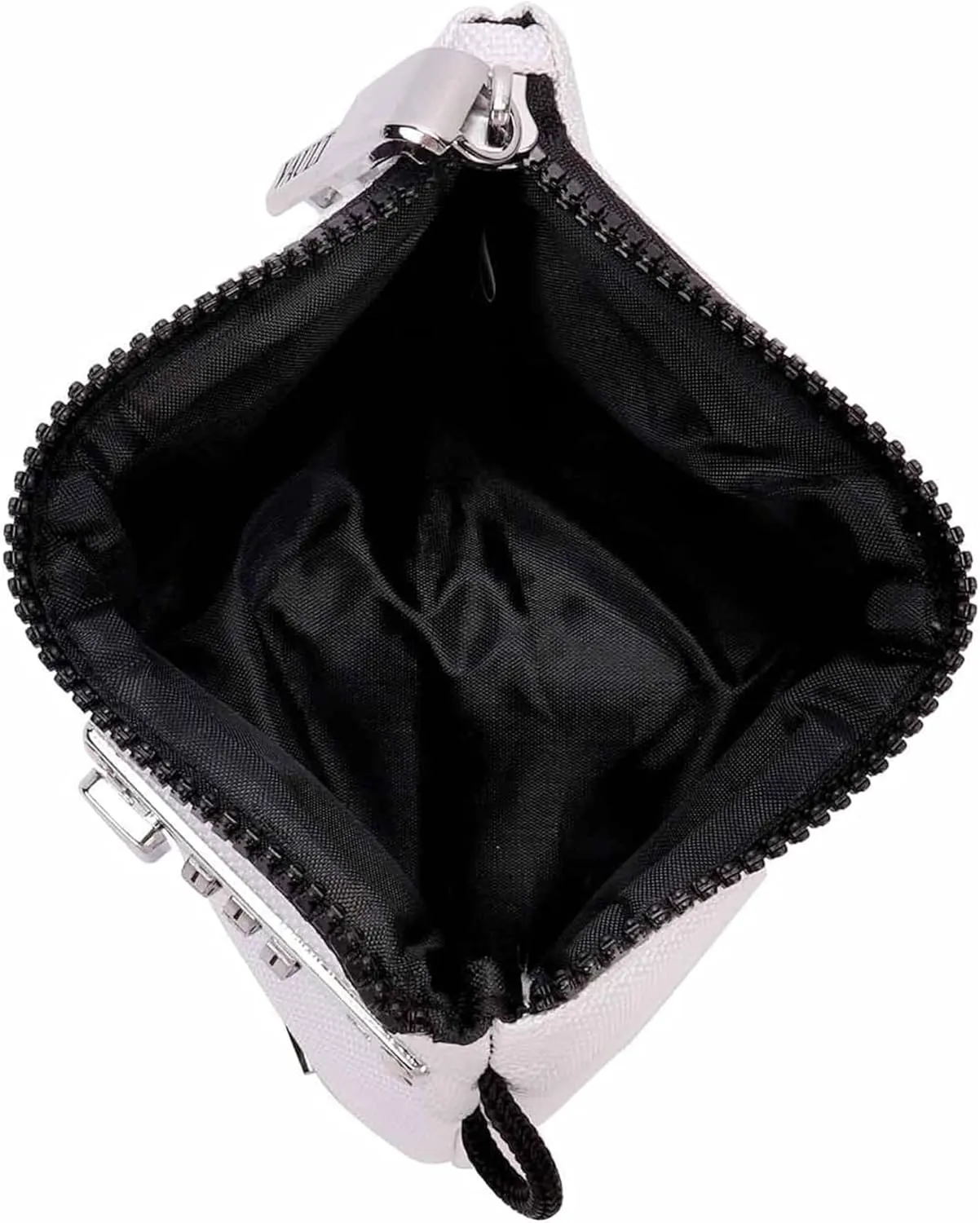 Vaultz Money Bag with Lock - 7 x 10 Inch, Men & Women's Locking Accessories Pouch for Cash, Bank Deposits, Wallet, Medicine, Phone and Credit Cards - WHITE