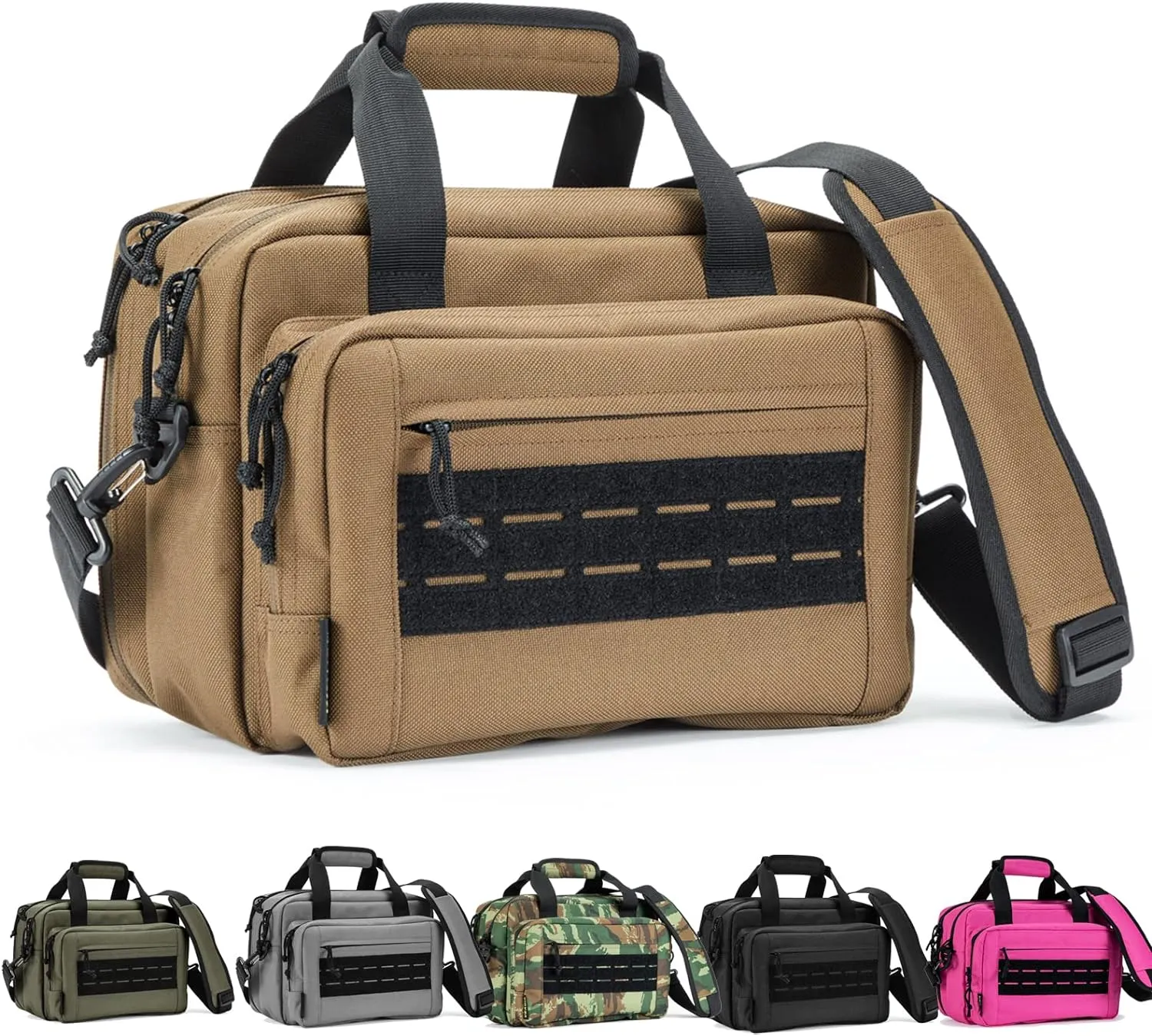 VEAGIA Range Bag,Pistol Case,Gun Range Bags For Handguns And Ammo Pouch 2 Pistols Soft Carrying Shooting Bag