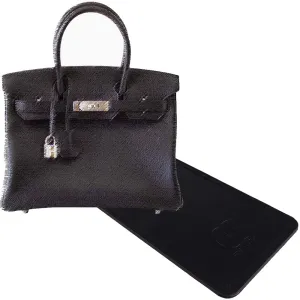 Vegan Leather Bag Base Shaper in Black Color Compatible for the Designer Bag Birkin 30